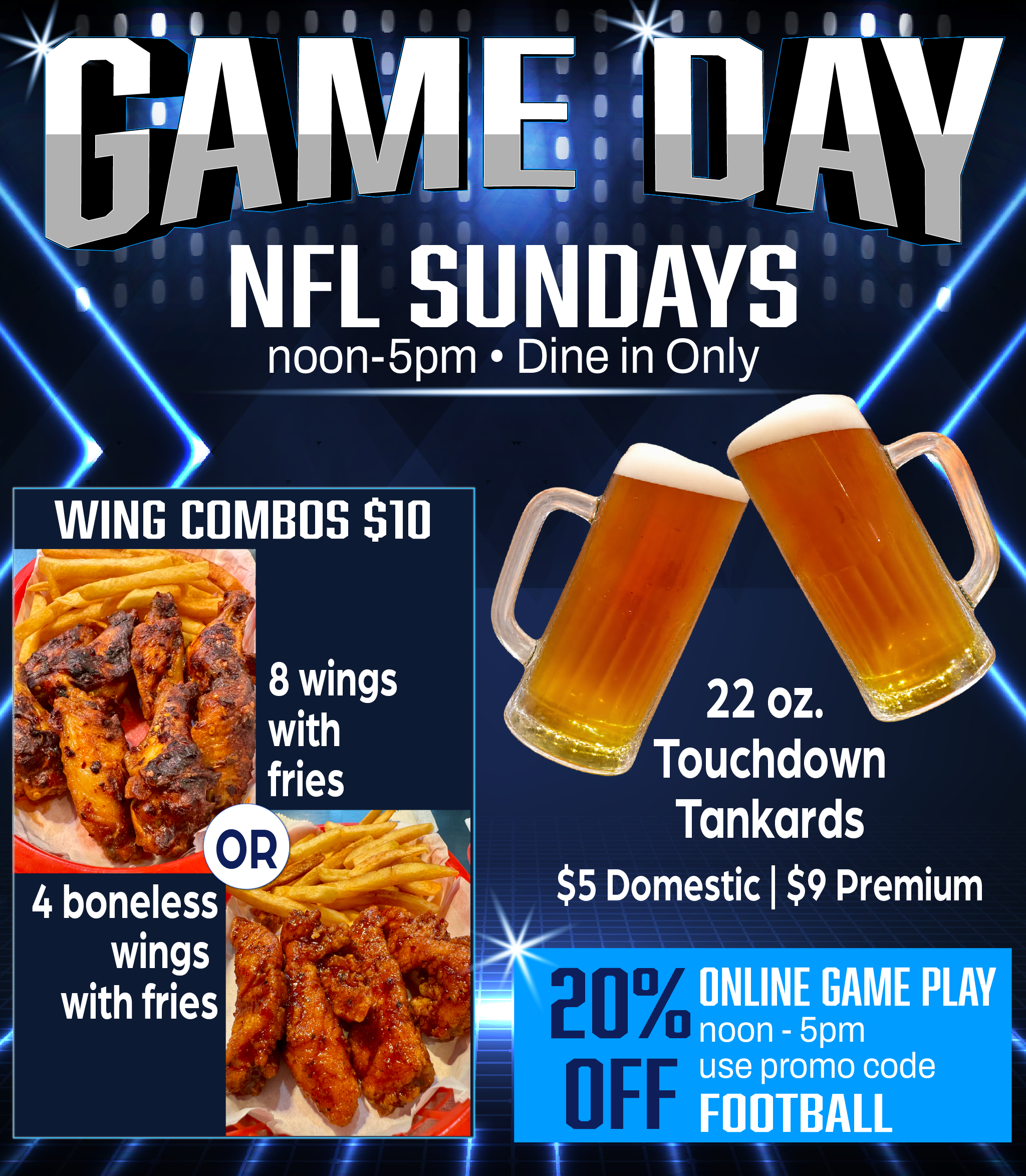 Bocca Lupo Game Day NFL Sundays Special